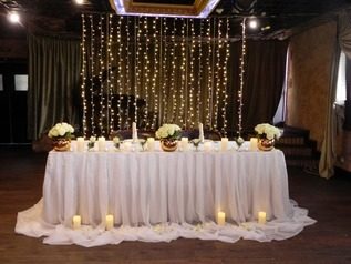 украшение свадебного стола