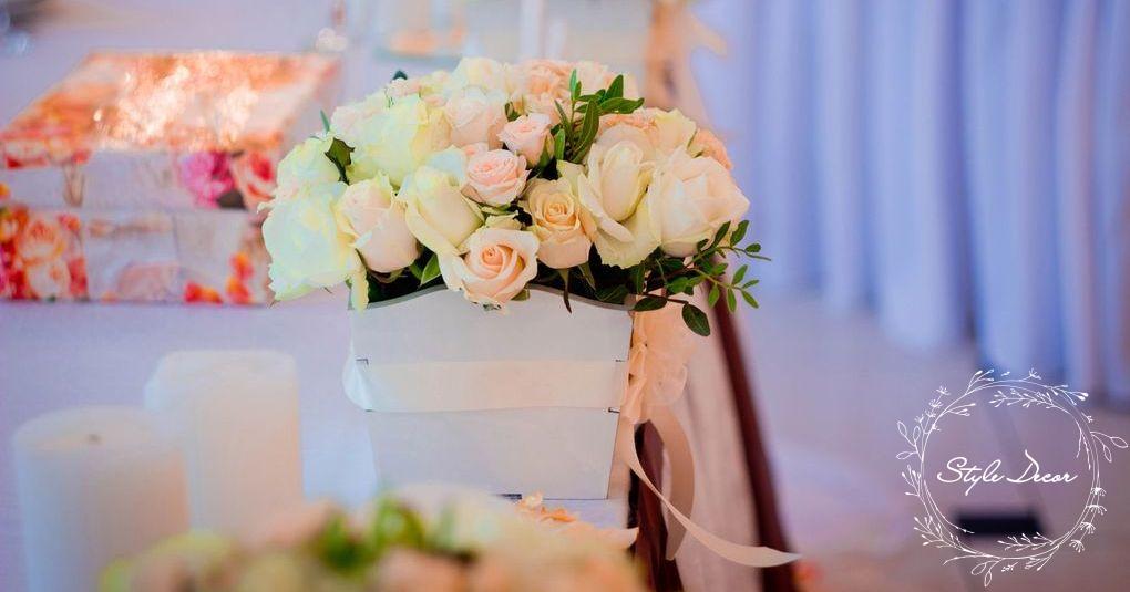 Оформление стола молодых