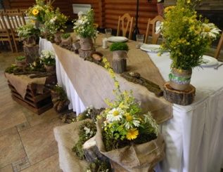 оформление свадьбы рустик