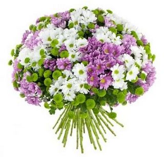 букет с хризантем